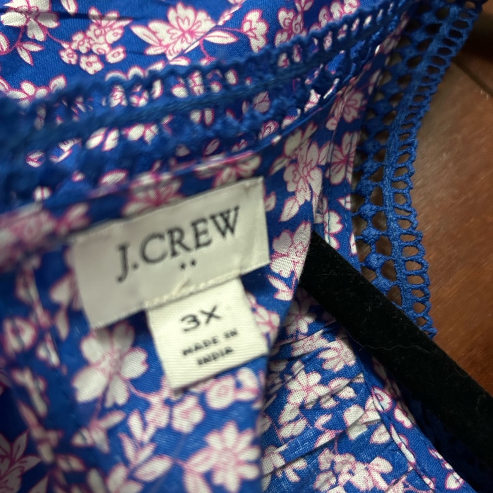 J Crew ruffle long sleeve blouse size 3X